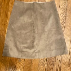 Babaton (Aritzia) faux suede leather skirt in beige, a-line